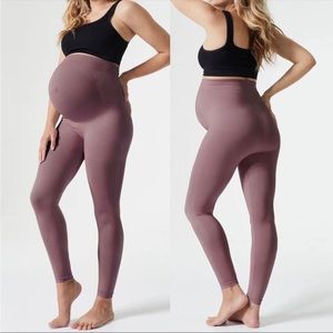 Blanqi Leggings Everyday Maternity Belly Support Purple Medium Casual Active